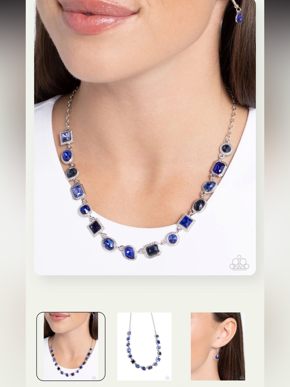 🔵🔷🔵 “GALLERY GLAM” BLUE NECKLACE WITH FREE EARRINGS ~ PAPARAZZI❗️ 🔵🔷🔵 - Picture 5 of 5